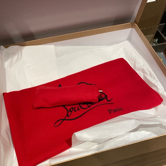 NEW IN BOX Size 37 7 Christian Louboutin Combat Boot Bootie Lug Sole Tan Beige - Picture 14 of 14